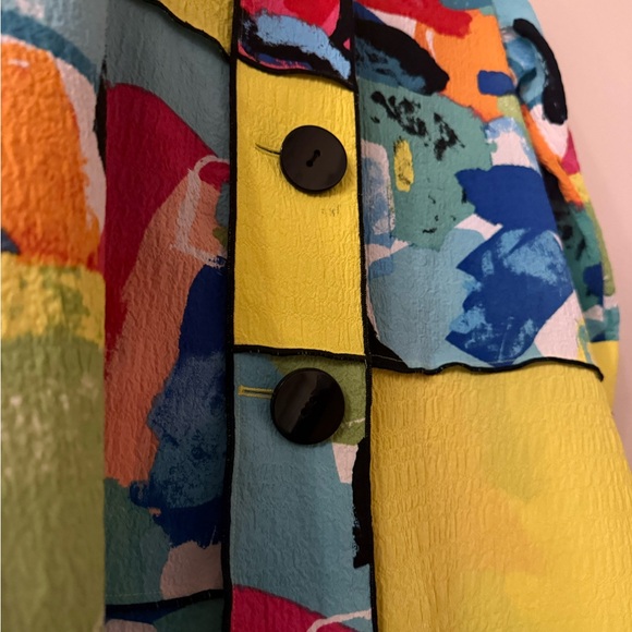 Ali Miles Multicolor Abstract 3/4 Sleeve Tunic - Picture 3 of 4